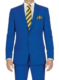 (Limited Sizes) Royal Blue Slim Fit Men's 2 Piece Business Suit 2 Button