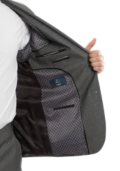 (Limited Sizes) 100% Wool Modern Fit 2-Piece Suit - Dark Gray