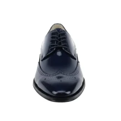 Lincoln Collection - Navy Leather Wingtip Lace-up Dress Shoes