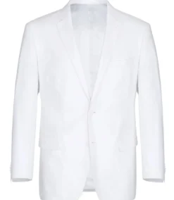 Linen Suit 2 Piece 2 Buttons Regular Fit In White