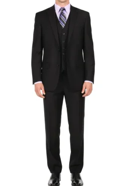 (48L & 54L) Regular Fit 2-Piece Black Suit