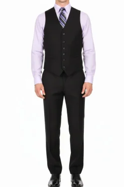 (48L & 54L) Regular Fit 2-Piece Black Suit
