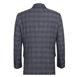 Lozano Collection - Men's 2 Piece Regular Fit Gray Windowpane Suit