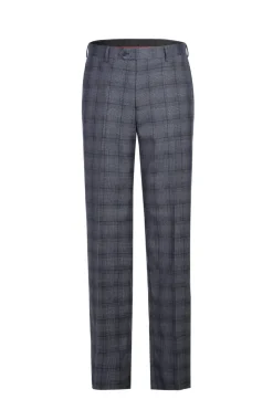 Lozano Collection - Men's 2 Piece Regular Fit Gray Windowpane Suit