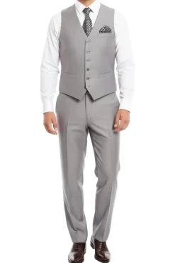 (50L) 3 Piece Modern Fit Suit - Light Gray
