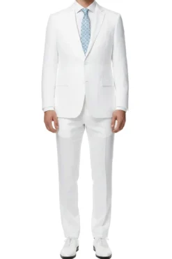 (38L) Regular Fit 2-Piece White Linen Suit