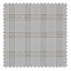 (42L, 48R) Slim Fit Gray 2 Piece Glen Plaid Suit