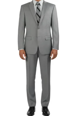 (50L) Slim Fit Men's Suit 2 Piece 2 Button in Gray