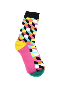 Madison Collection - Geometric Pattern Men's Crew Socks