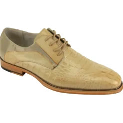 Mason Collection - Natural Alligator Texture Oxford Dress Shoes