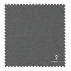 Medium Gray Modern Fit 2 Piece Suit Textured Solid with Peak Lapel