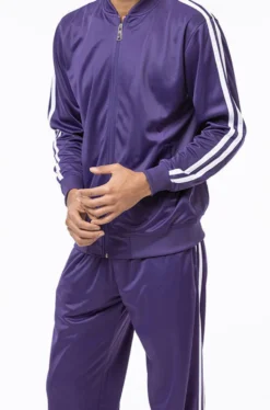 Men's Casual Jogging Set 2 Piece in Purple
