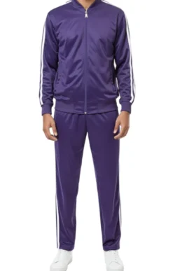 Men's Casual Jogging Set 2 Piece in Purple