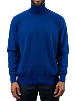 Men's Fashion Turtleneck Sweater - Royal Blue