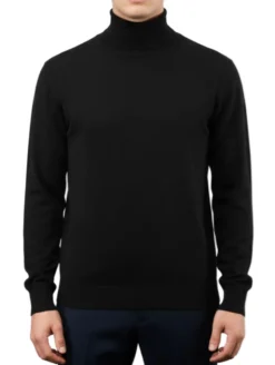 Men's Fashion Turtleneck Sweater - Black