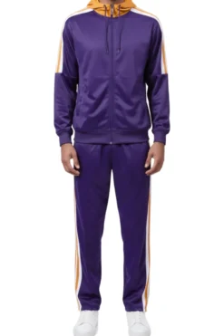 Men's Track Suit with Hood in Purple