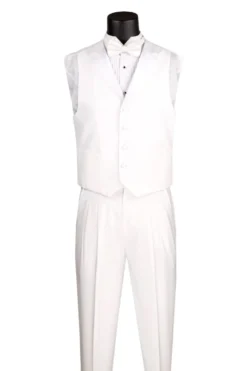 Men's Tuxedo Regular Fit Collection With Tails 3 Piece In White
