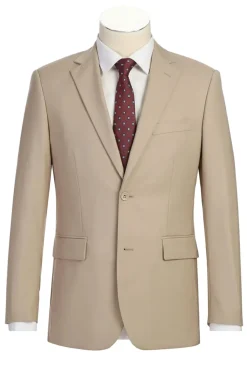 Men's Regular Fit Formal 2-Piece Suit - Tan