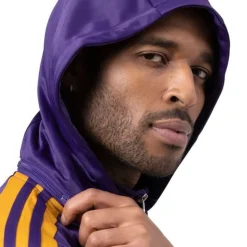 Men's Track Suit with Detachable Hood in Purple