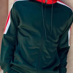 Men's Track Suit with Hood in Hunter Green