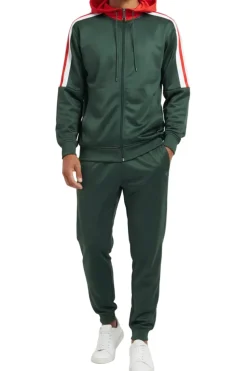 Men's Track Suit with Hood in Hunter Green