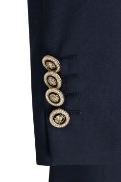 Midnight Navy Modern Fit Double-Breasted Tuxedo Blazer