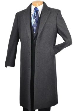 Milan Collection - Wool and Cashmere Regular Fit Dress Top Coat 48