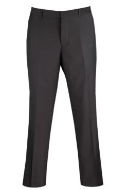 Modern Fit Black Dress Pants Flat Front Pre-Hemmed