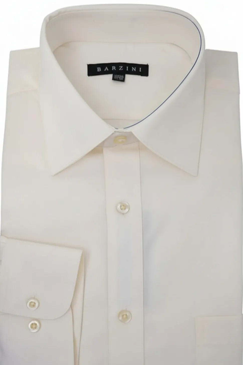 Modern Fit Dress Shirt Convertible Cuff in Ivory