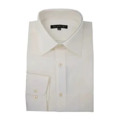 Modern Fit Dress Shirt Convertible Cuff in Ivory