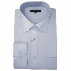 Modern Fit Dress Shirt Convertible Cuff in Light Blue
