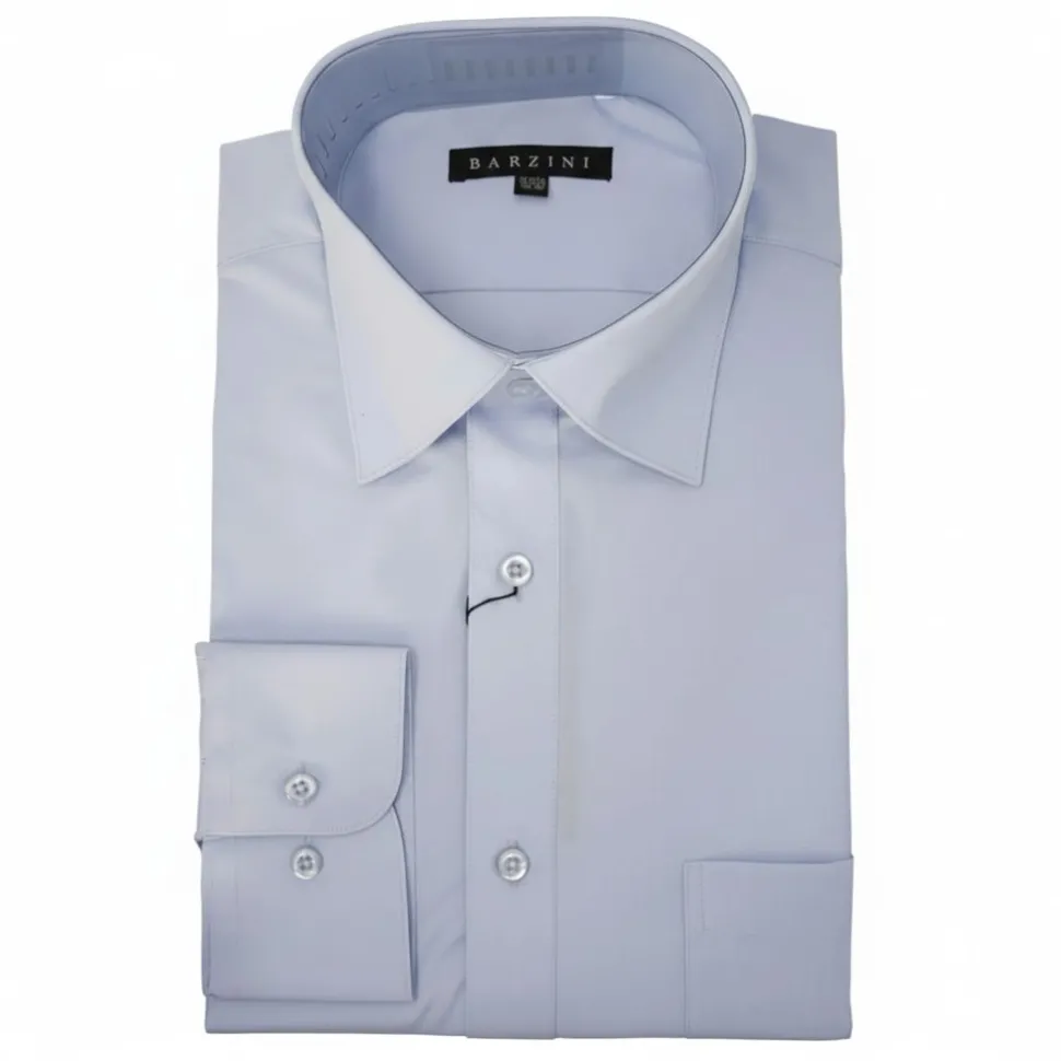 Modern Fit Dress Shirt Convertible Cuff in Light Blue