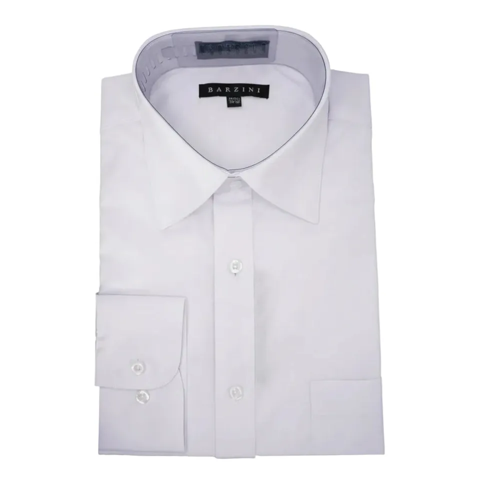 Modern Fit Dress Shirt Convertible Cuff in White