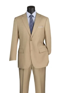 Monte Carlo Collection - Dress Suit 2 Piece 2 Button Textured Weave In Beige