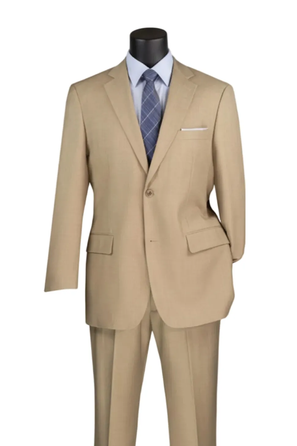 Monte Carlo Collection - Dress Suit 2 Piece 2 Button Textured Weave In Beige