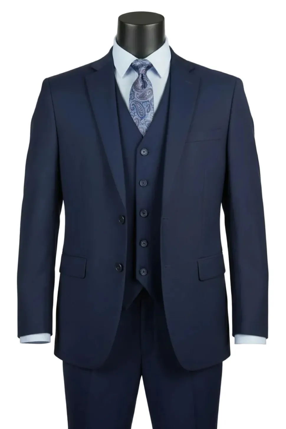 Morgan Collection - Regular Fit 3 Piece Suit 2 Button Navy