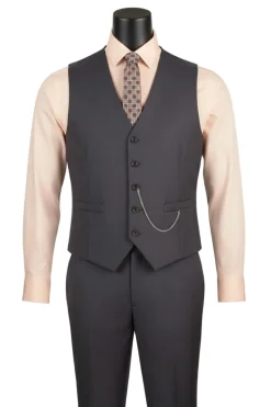 Morgan Collection - Regular Fit 3 Piece 2 Button Heather Gray