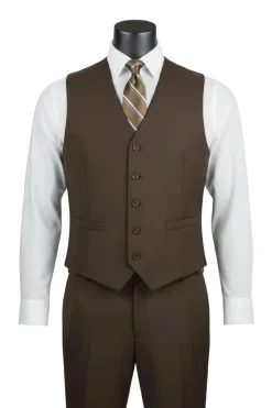 Morgan Collection - Regular Fit 3 Piece Suit 2 Button Brown