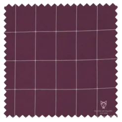 Naples Collection - Wine Modern Fit Double Breasted Windowpane Peak Lapel 2 Piece Suit