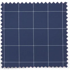 Naples Collection - Blue Modern Fit Double Breasted Windowpane Peak Lapel 2 Piece Suit