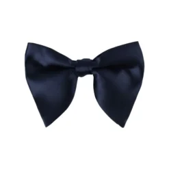 Navy Satin Butterfly Bow Tie