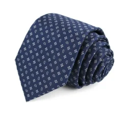 Navy Floral Paisley Pattern Tie