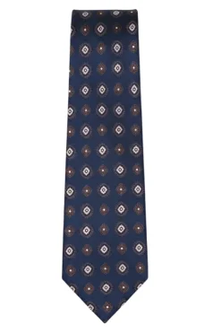 Navy Medallion Pattern Tie