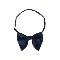 Navy Satin Butterfly Bow Tie