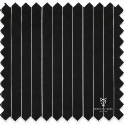 Odyssey Collection - Black Regular Fit Bold Stripes 3-Piece Suit With Adjustable Waistband Pants