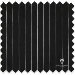 Odyssey Collection - Black Regular Fit Bold Stripes 3-Piece Suit With Adjustable Waistband Pants