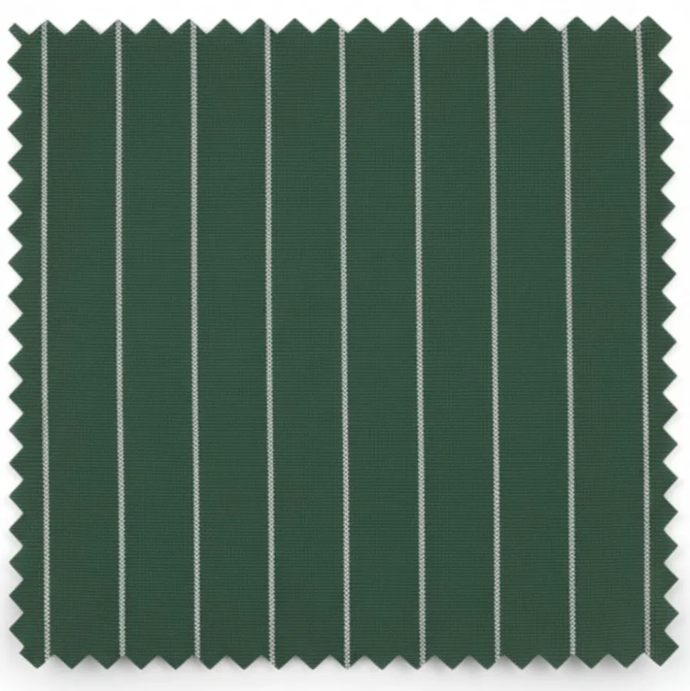 Odyssey Collection - Hunter Green Regular Fit Bold Stripes 3-Piece Suit With Adjustable Waistband Pants