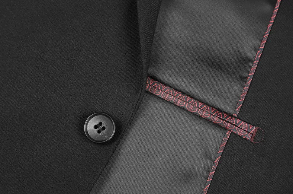 Performance Stretch Suit 2 Piece Slim Fit in Black
