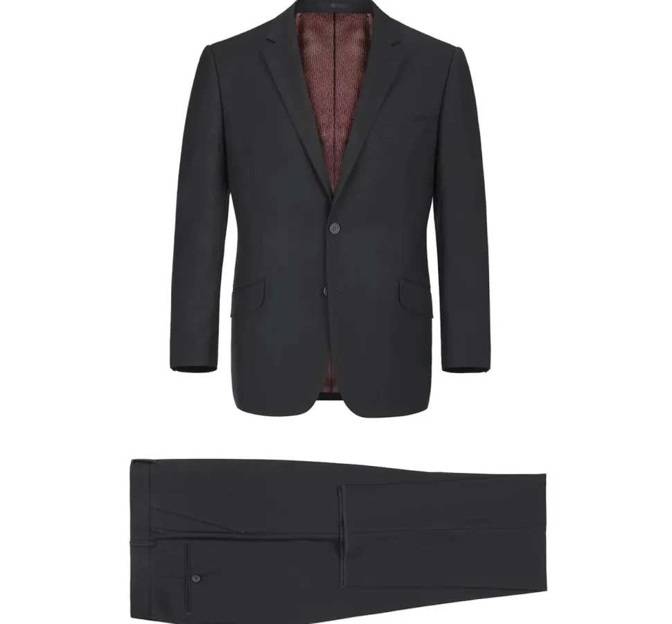 Performance Stretch Suit 2 Piece Slim Fit in Black