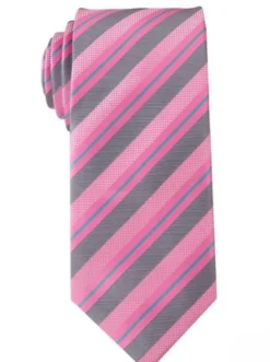 Pink Diagonal Striped Tie